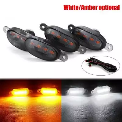 4x Raptor Style Smoked Lens Front Grille Amber LED Kit For Ford F150 2010-2014 • $27.32