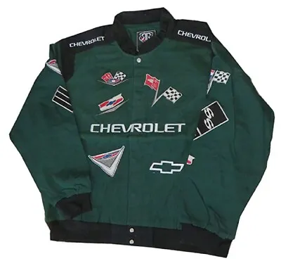 G-111 Mens Green Chevrolet Racing Jacket • $169.95