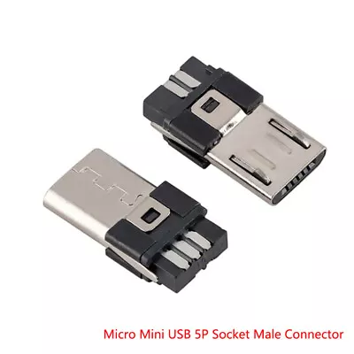 Micro Mini USB 5P Socket Male Connector Charging Port Jack Solder Plug Patch New • $36.77