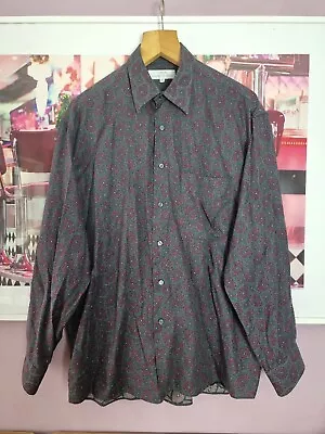 Vintage St Michael Funky Boho Paisley Shirt Modal Mens Medium Long Sleeve 48  • £17.95