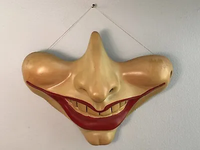 Fun Smile Ceramic Mask Wall Art Joker Mardi Gras 1970s Vintage See Pics • $65