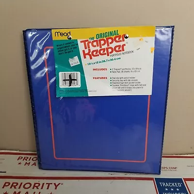 Vintage Trapper Keeper Notebook Binder With Folders Blue 1980s 80s 29096 NEW • $49.99