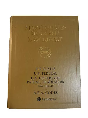 Martindale Hubbell Law Digest U.S States Federal Copyright Patent Trademark • $99