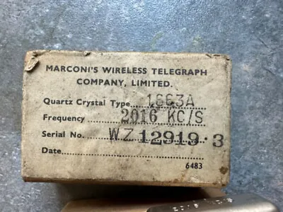 Marconi Wireless Telegraph Company Ltd Crystal 2663A 2016 KC/S • £7.19