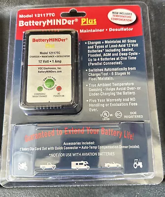 BatteryMINDer Plus 12 Volt 1 Amp Battery Charger Maintainer Desulfator 12117TC • $40.99