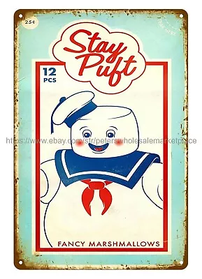 Outdoor Metal Wall  Man Cave Stay Puft Marshmallow Man Metal Tin Sign • $18.92