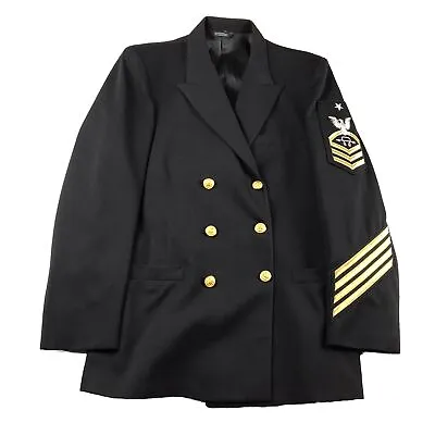 US Navy Jacket Mens 40 Military United States Naval Uniform Buttoned Coat • £59.70