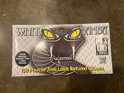 $22 • Buy PFX-120 White Mamba Large Latex Glove 100 Per Box