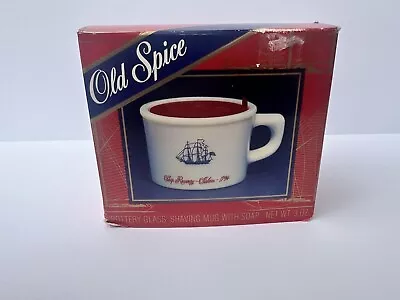 Vintage Old Spice Shaving Mug 3 Oz Shaving Soap In Box Shulton NO. 3700 • $43.99