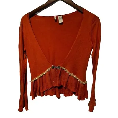Moth Orange Cardigan Size XS • $16.50