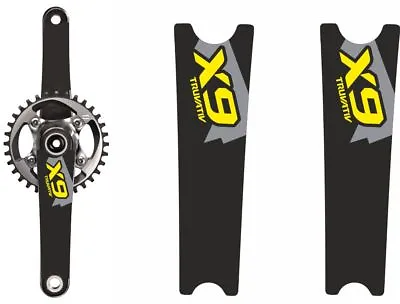 $14.99 • Buy Crank Set Stickers Decals MTB SRAM X9 Mountain Bike Bicycle Adhesive 2Pcs Yellow