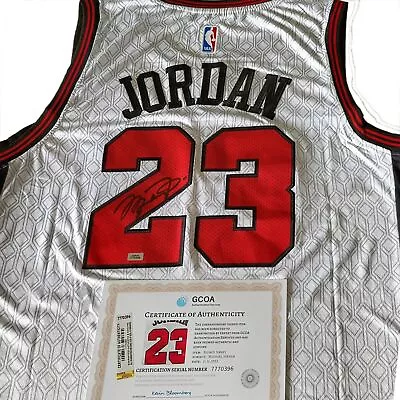 Michael Jordan Signed Autographed Chicago Bulls White Jersey - COA • $800.32