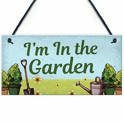 £3.99 • Buy Novelty Garden Hanging Signs And Plaques Backyard Allotment Shed Sign Gifts
