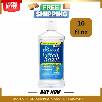 T.N. Dickinson's Witch Hazel 100% Natural Astringent For Face And Body 16 Fl Oz • $14.81