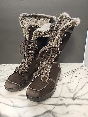 Skechers Grand Jams Women's Snow Brown Faux Fur Winter Boots Size 9 • $28.49
