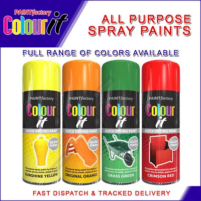£6.47 • Buy All-Purpose Aerosol Spray Paint Matt Gloss Metal Wood Plastic 250,400ml - B2