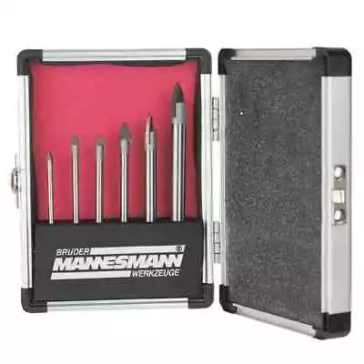 Brüder Mannesmann 6 Piece Glass Drill Bit Set Steel For Porcelain Tile 54806 Vid • £17.99