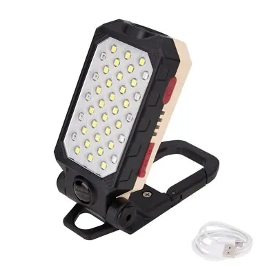 LED Work Light Rechargeable USB Magnetic Lamp Torch Foldable Camping Light • £9.86
