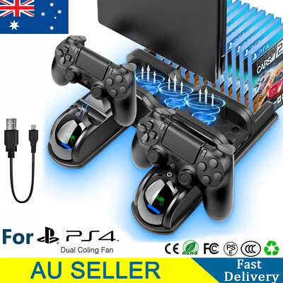 $36.99 • Buy For PS4 Vertical Stand Cooling Fan Controller Charging Station For PlayStation 4