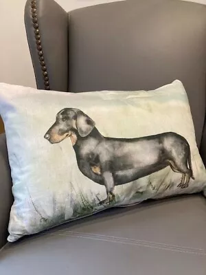 Lorient Decor CUSHION 22   By 14  DACHSHUND DOG PRINT - NEW • £10