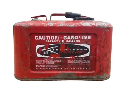Vintage Kiekhaefer Mercury 6 Gallon Steel Gas Tank Can Outboard No Hoses • $45