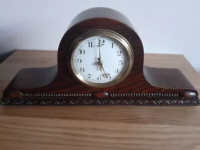 Napoleon Hat Style Small Antique 30 Hour Oak Mantle Clock .In Working Order.  • £43