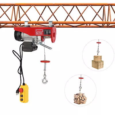 551 Lbs Electric Hoist Winch Crane Overhead Lift With Wired Remote Control • $80.91