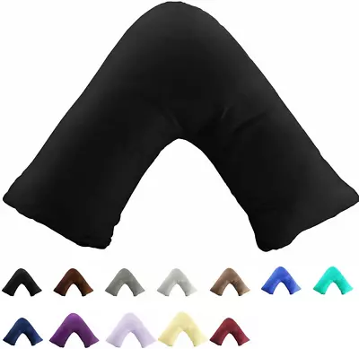 100% Cotton 300TC Soild Envelope Style V Shaped/Tri/Boomerang Standard Pillow Ca • $24.95