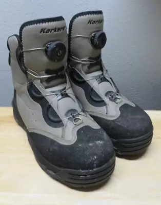 KORKERS CHROME WADING BOOTS BOA FB-3120GR Gray Mens Size US 11 Fly Fishing • $99.99