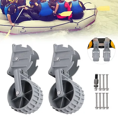 £64.60 • Buy 2x Detachable Heavy Duty Inflatable Boat Launching Wheels For Kayak Yacht Dinghy