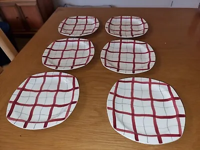 Six Midwinter Red 'Homeweave' Stylecraft Side Plates 6  • £14