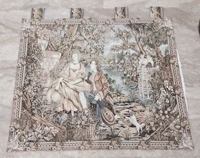 Vintage French Tapestry Wall Hanging Medieval Goblin Tapestry  151 X 126 CM • $378.98