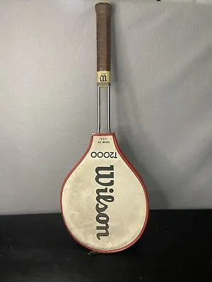 Vintage Wilson T 2000 Steel Tennis Racquet Excellent Condition Cover Strung • $29.24