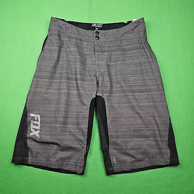 Fox Racing Attack Q4 Mountain Biking Shorts Mens 34 Gray Cycling Stretch Head • $29.66