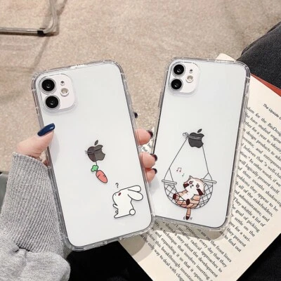 $16.59 • Buy Cute Cartoon Rabbit Cover Case For Cover IPhone 11 12 13 Pro Max XS 7 8 AU NEW