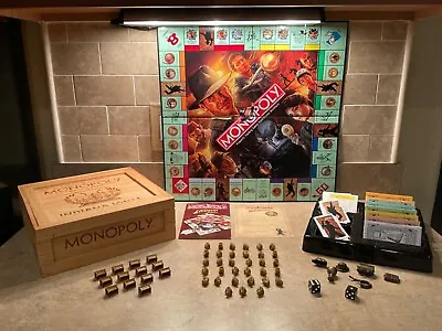 Indiana Jones Monopoly Limited Edition Numbered Game Wood Crate 2008 Complete • $59.99