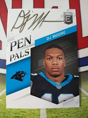 DJ Moore 2018 Donruss Elite Pen Pals SP Rookie On Card Auto Gold Ink /25 Or Less • $49.95