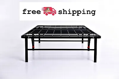 Mainstays 14  High Profile Foldable Steel Bed Frame Powder-coated Steel Twin • $68.50