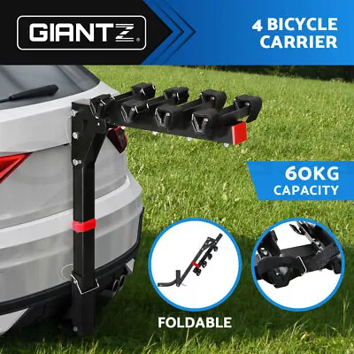 Giantz 4 Bicycle Carrier Bike Rack Rear Car Hitch Mount  2  Foldable Black • $97.95