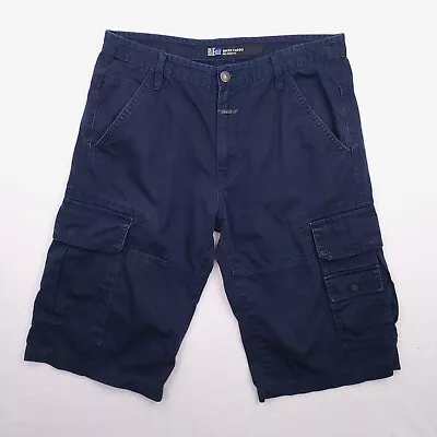 Marithe Francois Girbaud Shorts Mens 36 Blue Biker Cargo Baggy Urban Streetwear • $39.99