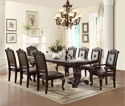 NEW Extendable 72 -108  Formal Dining Table & Chairs Traditional Espresso Brown • $2979.99