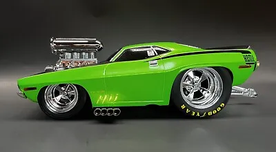 Muscle Machines 1 18 1970 Plymouth Cuda     “Pro Street”  From A Build It Kit • $110