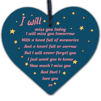 £3.99 • Buy Mum Dad Nan Grandad Friend Heart Memorial Plaque Bereavement Gift In Memory Sign