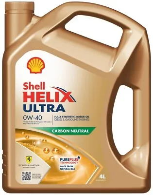 Shell Helix Ultra 0W-40 Fully Synthetic Engine Oil ACEA A3/B4 4 Litre 4L • £44.99