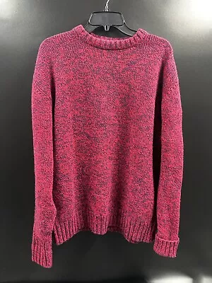 Vintage Woolrich Sweater Mens XL Red 90's Wool Knit Grandpa Indie Comfy Warm • $24.87