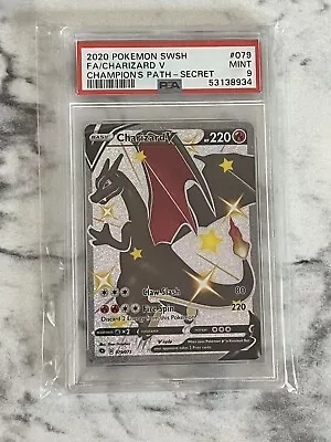 $300 • Buy Pokemon Charizard V 079/073 Full Art Shiny Secret Rare Champion's Path - PSA 9