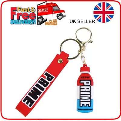 NEW KSI Prime Bottle Keyring Metal Keychain Car Key Rings Girls Boys UK Ice Pop • £2.49