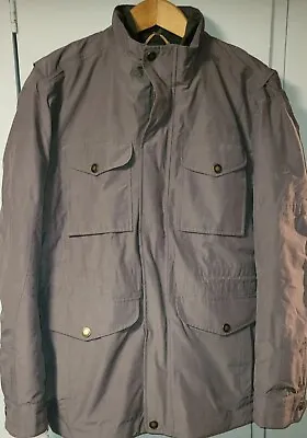Mens Timberland  Coat Waterproof Grey Cotton Blend Utility Jacket  • $22