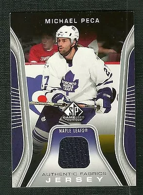 Michael Peca 06-7 Upper Deck Sp Game Used Edition Jersey Toronto Maple Leafs • $3.09