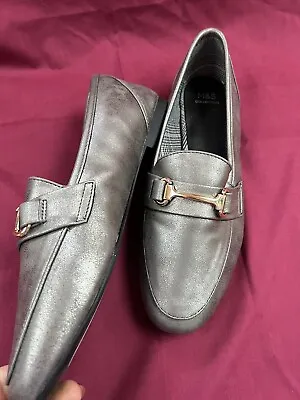 Marks And Spencer Shoes Size Uk 7..5 In Grey Leather • £9